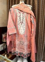 Cotton Pink Traditional Wear Printed Readymade Pakistani Suit